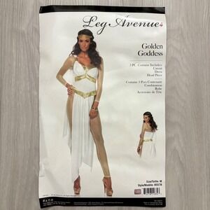 Golden Goddess Costume Women Leg Avenue Halloween Cosplay Outfit Size Medium